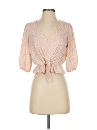 Pre-owned Sienna Sky 3/4 Sleeve Blouse In Brown