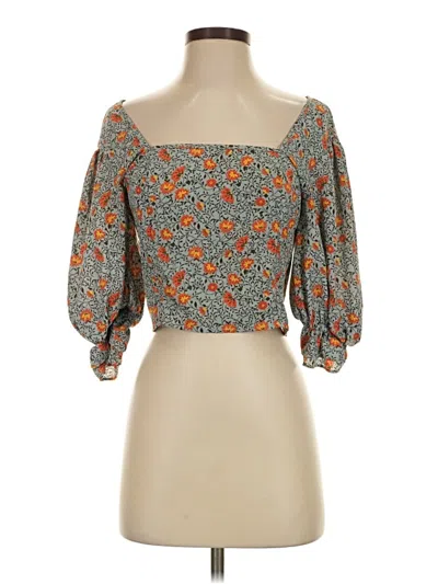 Pre-owned Sienna Sky 3/4 Sleeve Blouse In Orange