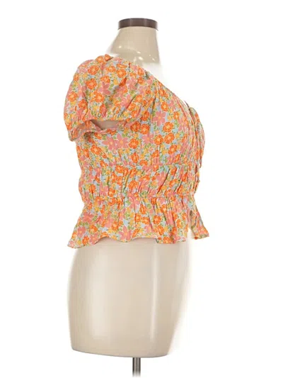Pre-owned Sienna Sky 3/4 Sleeve Blouse In Orange