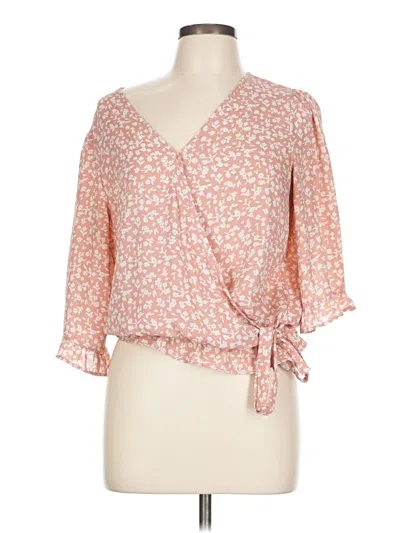 Pre-owned Sienna Sky 3/4 Sleeve Blouse In Pink