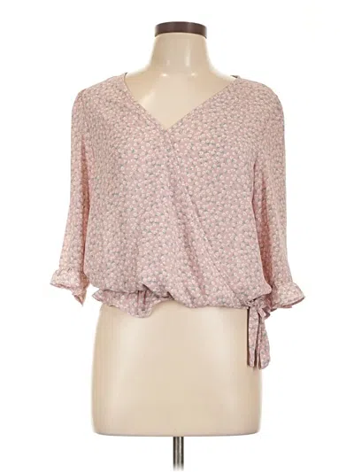 Pre-owned Sienna Sky 3/4 Sleeve T-shirt In Pink