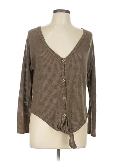Pre-owned Sienna Sky Cardigan Sweater In Brown