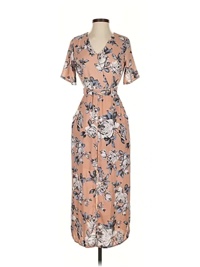 Pre-owned Sienna Sky Casual Dress In Brown