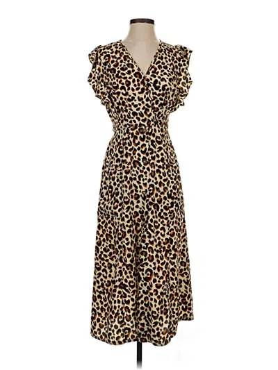 Pre-owned Sienna Sky Casual Dress In Brown
