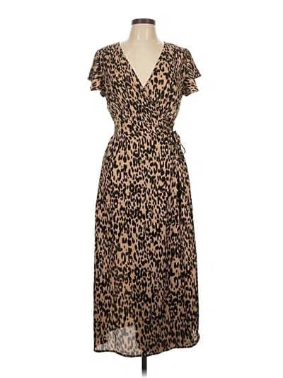 Pre-owned Sienna Sky Casual Dress In Brown