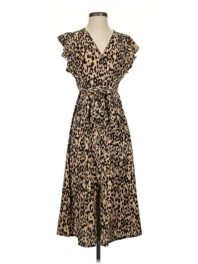 Pre-owned Sienna Sky Casual Dress In Brown