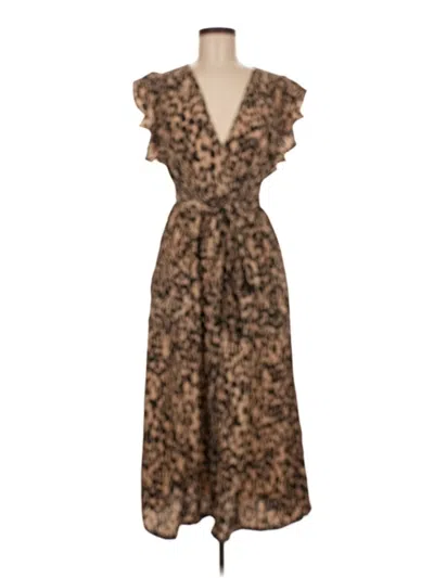 Pre-owned Sienna Sky Casual Dress In Brown