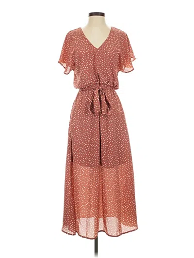 Pre-owned Sienna Sky Casual Dress In Brown