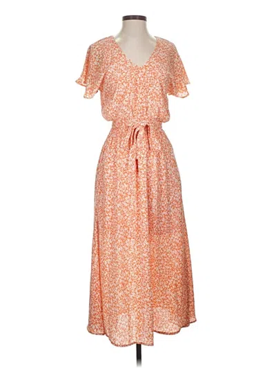 Pre-owned Sienna Sky Casual Dress In Orange