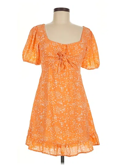 Pre-owned Sienna Sky Casual Dress In Orange