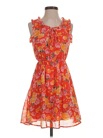 Pre-owned Sienna Sky Casual Dress In Orange