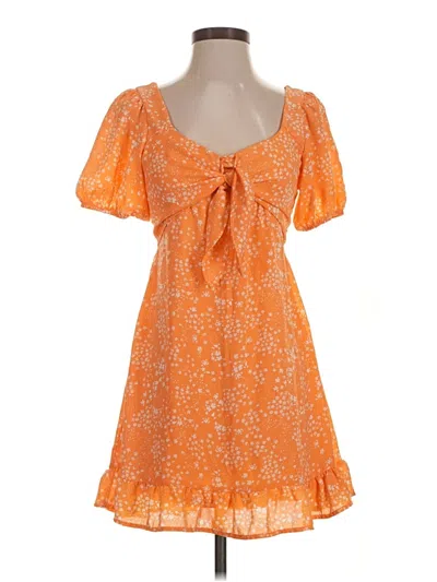 Pre-owned Sienna Sky Casual Dress In Orange