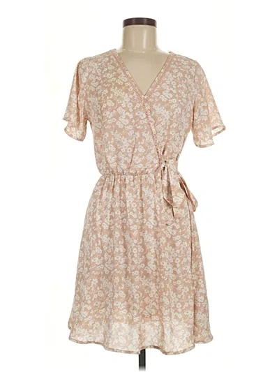 Pre-owned Sienna Sky Casual Dress In Tan