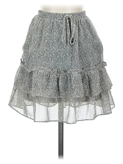 Pre-owned Sienna Sky Casual Skirt In Silver