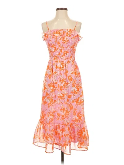 Pre-owned Sienna Sky Cocktail Dress In Orange