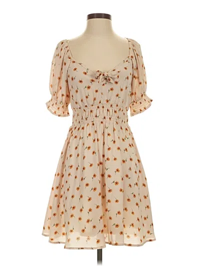 Pre-owned Sienna Sky Cocktail Dress In Tan