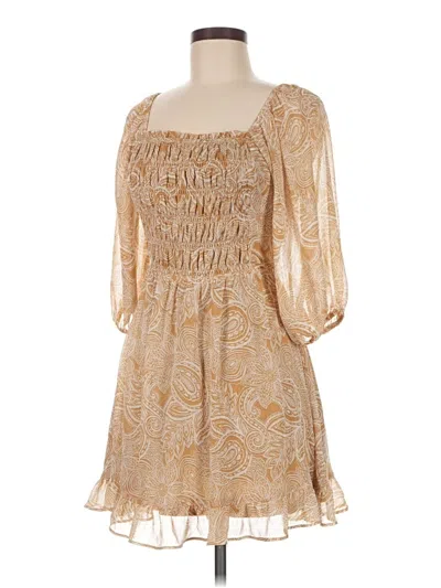 Pre-owned Sienna Sky Cocktail Dress In Tan