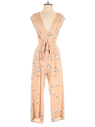 Pre-owned Sienna Sky Jumpsuit In Tan