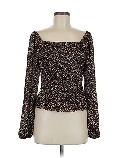 Pre-owned Sienna Sky Long Sleeve Blouse In Black