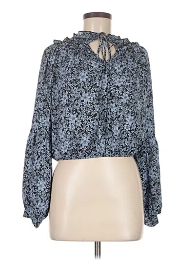 Pre-owned Sienna Sky Long Sleeve Blouse In Blue