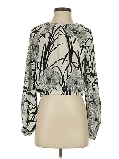 Pre-owned Sienna Sky Long Sleeve Blouse In Gray