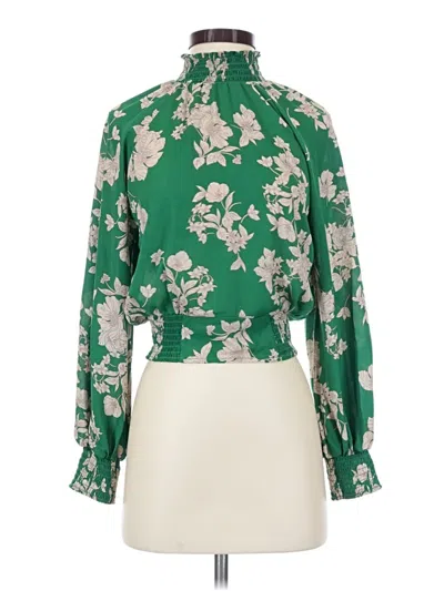 Pre-owned Sienna Sky Long Sleeve Blouse In Green