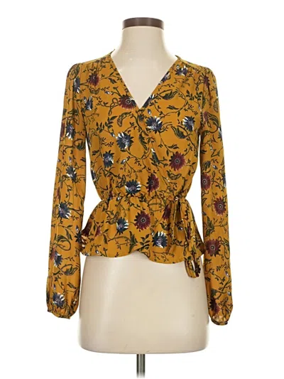 Pre-owned Sienna Sky Long Sleeve Blouse In Yellow