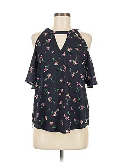 Pre-owned Sienna Sky Short Sleeve Blouse In Black