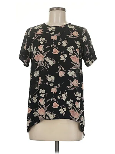 Pre-owned Sienna Sky Short Sleeve Blouse In Black