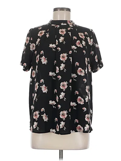 Pre-owned Sienna Sky Short Sleeve Blouse In Black