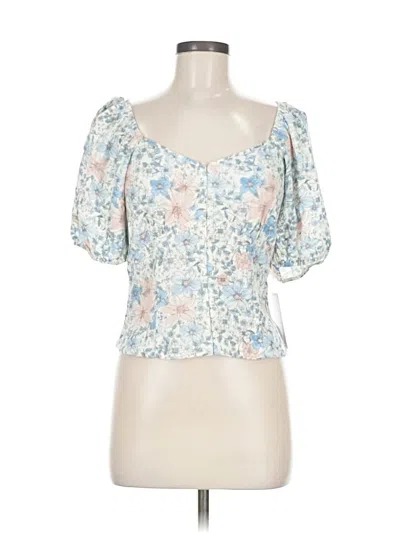 Pre-owned Sienna Sky Short Sleeve Blouse In Blue