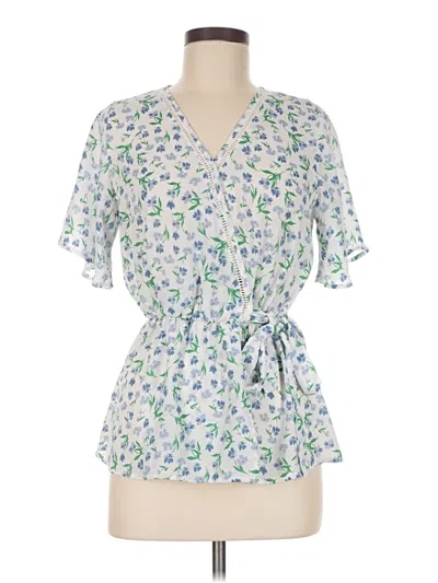 Pre-owned Sienna Sky Short Sleeve Blouse In Green