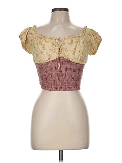 Pre-owned Sienna Sky Short Sleeve Blouse In Pink
