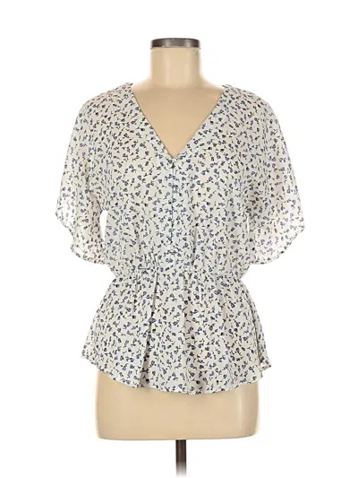 Pre-owned Sienna Sky Short Sleeve Blouse In White