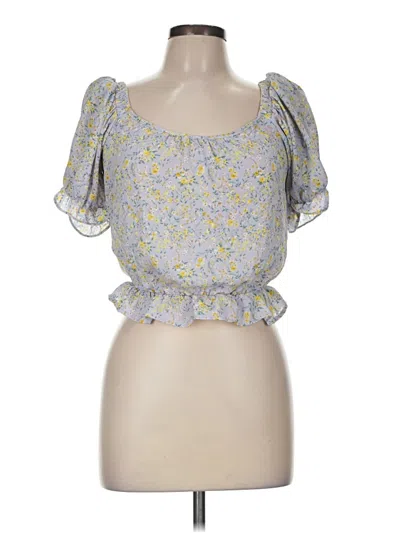 Pre-owned Sienna Sky Short Sleeve Blouse In Yellow
