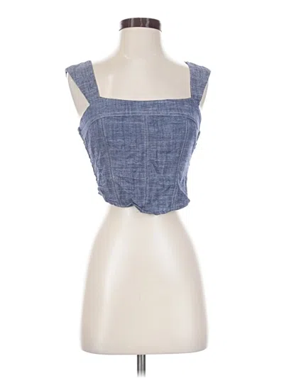 Pre-owned Sienna Sky Sleeveless Blouse In Blue