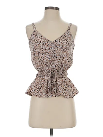 Pre-owned Sienna Sky Sleeveless Blouse In Brown