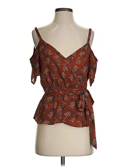 Pre-owned Sienna Sky Sleeveless Blouse In Brown