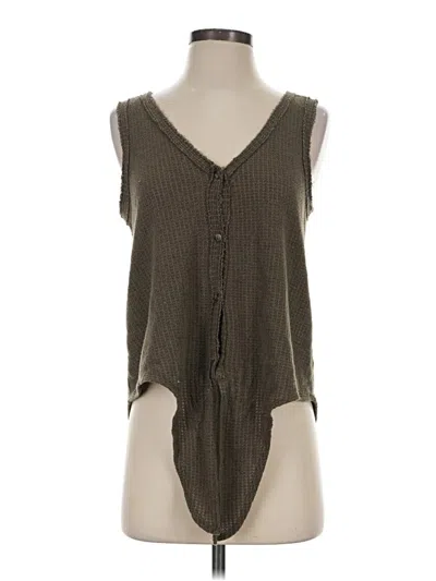 Pre-owned Sienna Sky Sleeveless Blouse In Brown