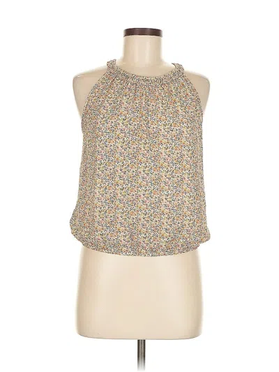 Pre-owned Sienna Sky Sleeveless Blouse In Gold