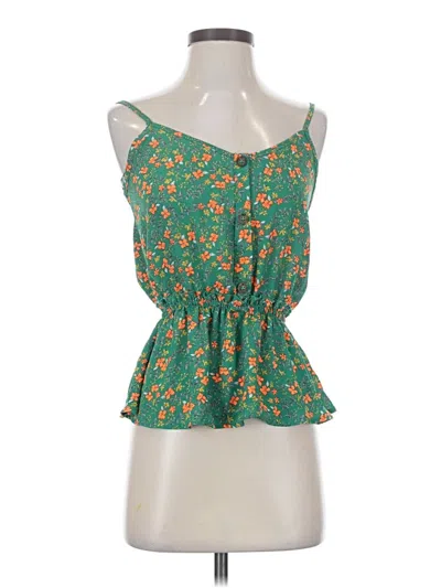 Pre-owned Sienna Sky Sleeveless Blouse In Green