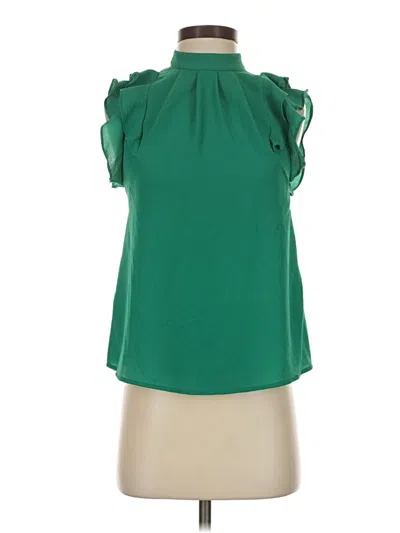 Pre-owned Sienna Sky Sleeveless Blouse In Green