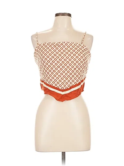 Pre-owned Sienna Sky Sleeveless Blouse In Orange