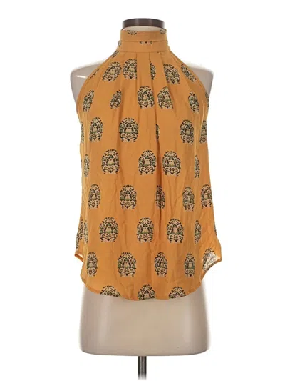 Pre-owned Sienna Sky Sleeveless Blouse In Orange