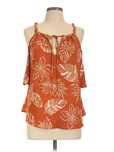Pre-owned Sienna Sky Sleeveless Blouse In Orange