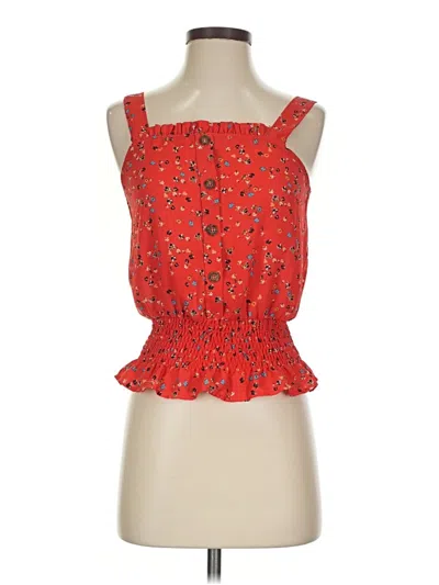 Pre-owned Sienna Sky Sleeveless Blouse In Red