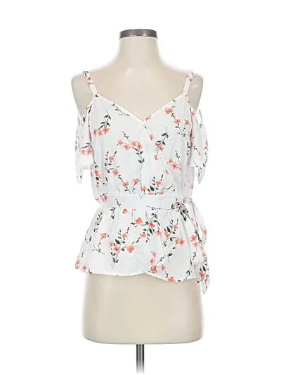 Pre-owned Sienna Sky Sleeveless Blouse In White
