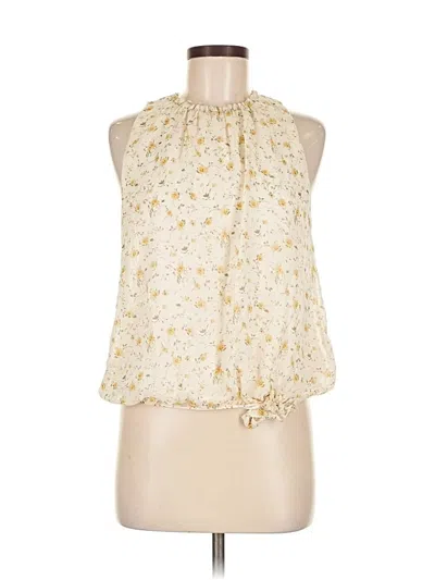 Pre-owned Sienna Sky Sleeveless Blouse In White
