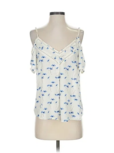 Pre-owned Sienna Sky Sleeveless Blouse In White
