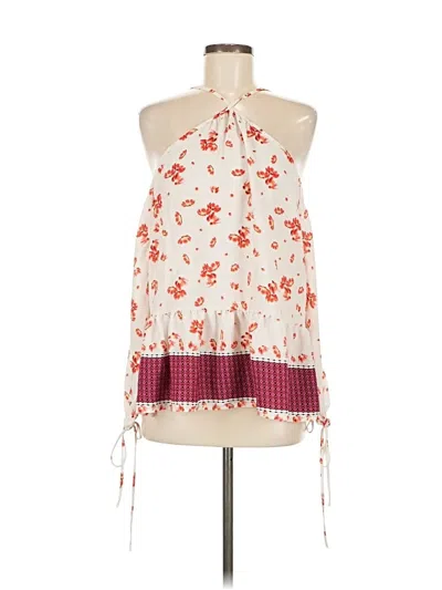 Pre-owned Sienna Sky Sleeveless Blouse In White